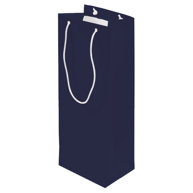 Trend Colour - Navy Blue Wine Gift Bag (Back Angled)