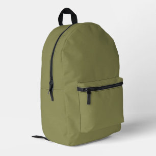 Trend Colour - Olive Green Printed Backpack