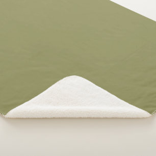 Trend Colour - Olive Green Sherpa Blanket