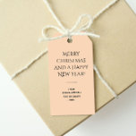 Trend Colour Peach Blush Minimalist  Gift Tags<br><div class="desc">These elegant solid peach blush, custom christmas gift tags are the perfect way to add a touch of style and sophistication to your holiday gifts. The font used is both elegant and modern. You can customise the entire text, and if you don't need it, you can easily delete it. These...</div>