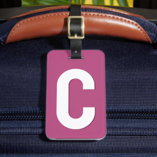 Trend Colour Pink Purple Berry Minimal Luggage Tag