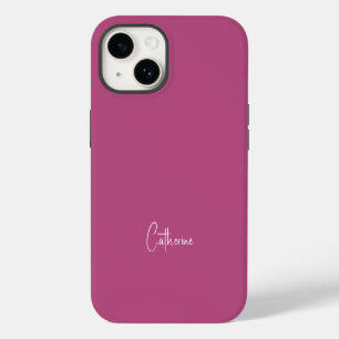 Trend Colour Pink Purple Berry Minimalist iPhone 14 Case
