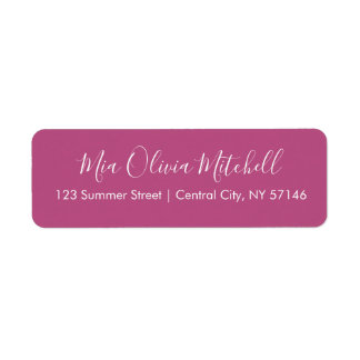 Trend Colour Pink Purple Elegant Address Labels