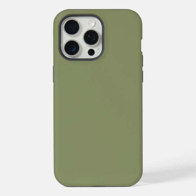 Trend Colour Reed Green Minimalist iPhone Case (Back)