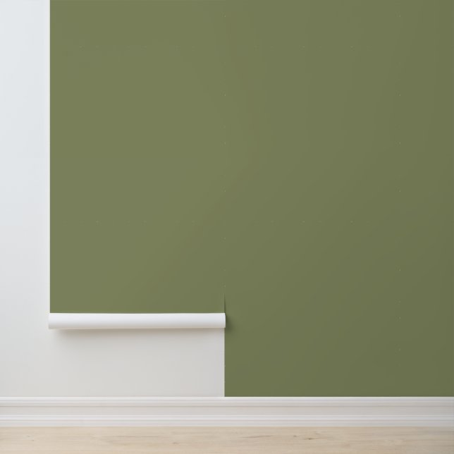 Trend Colour Reed Green Minimalist Wallpaper  (Application)