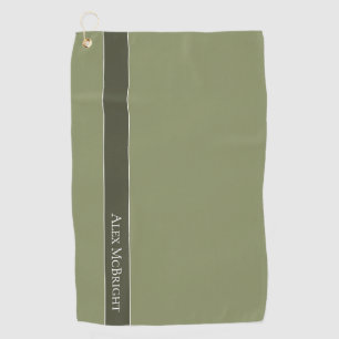 Trend Colour Reed Green Modern Name Golf Towel