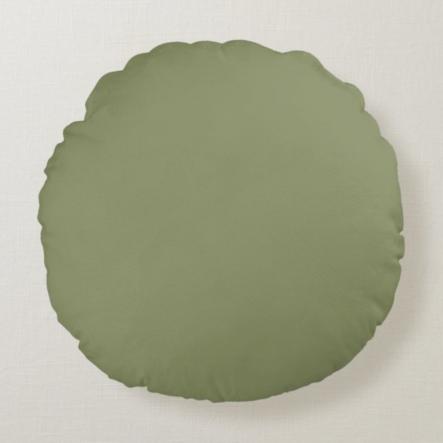 Trend Colour - Reed Green Round Pillow (Front)