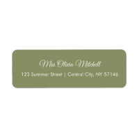 Trend Colour Reed Green Script Address Labels