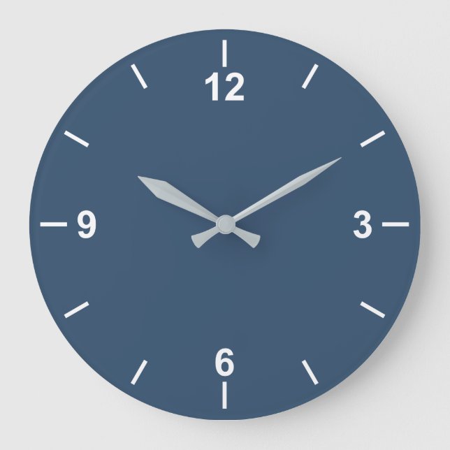 Trend Colour Serious Blue Large Wall Clock (Front)