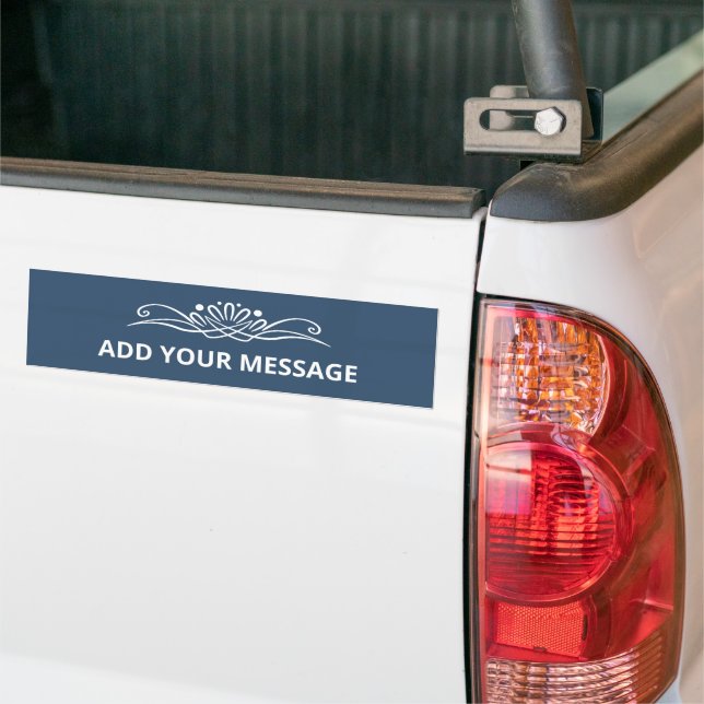 Trend Colour Serious Blue Lineart Bumper Sticker (On Truck)