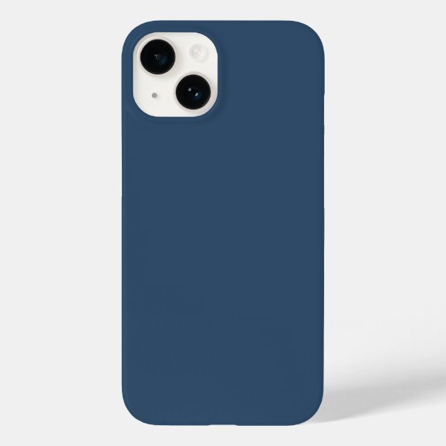 Trend Colour Serious Blue Minimalist Case-Mate iPhone Case (Back)