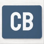Trend Colour Serious Blue Monogram Mousepad<br><div class="desc">Introducing the trendy colour: Serious Blue. Modern and stylish Mousepad with customisable two-letter monogram in a minimalist font. Its simple and clean design in a solid colour offers a timeless and classic appeal. Explore our trend colours for more products in the same colour or discover other stylish hues to match...</div>