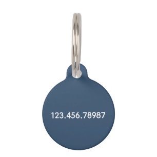 Trend Colour Serious Blue Name & Phone Pet ID Tag