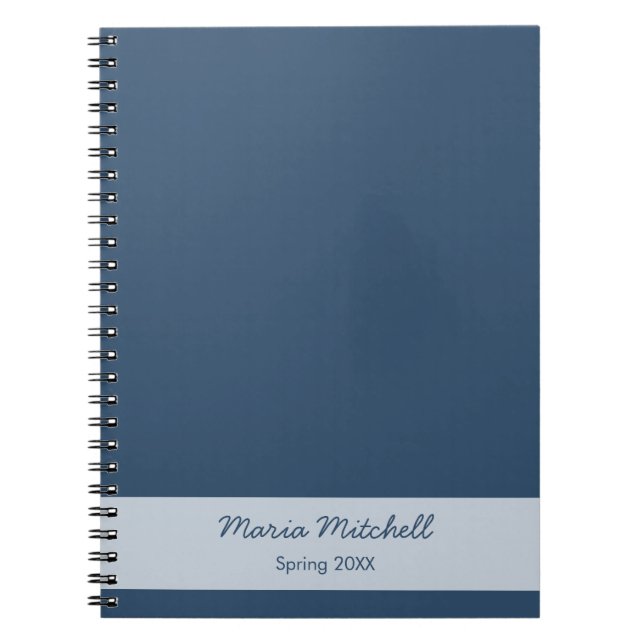 Trend Colour - Serious Blue Name / Text Notebook (Front)