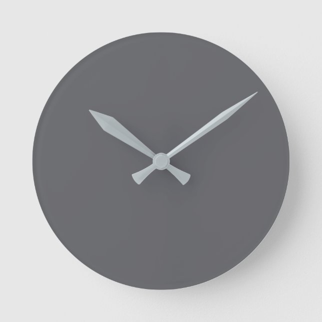 Trend Colour - Slate Grey Round Clock (Front)
