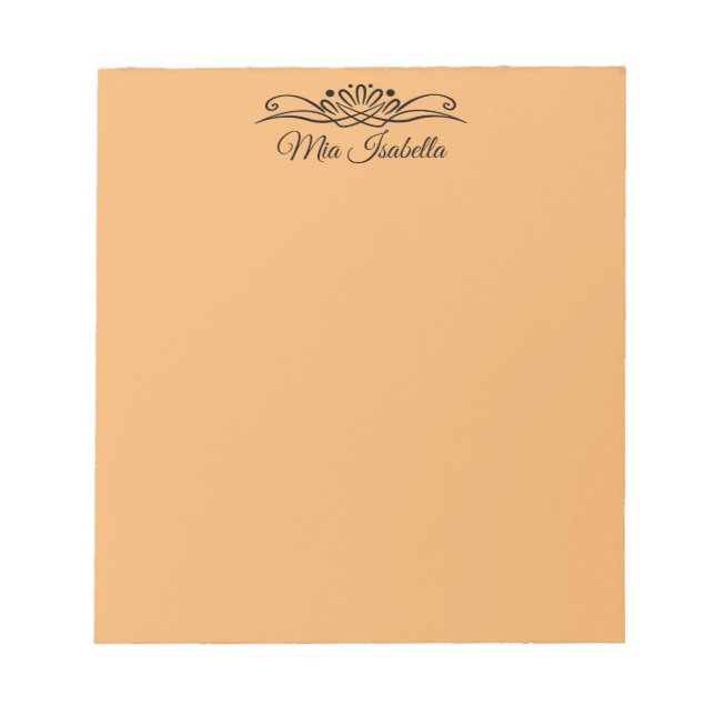 Trend Colour - Soft Orange Decorative Notepad (Front)
