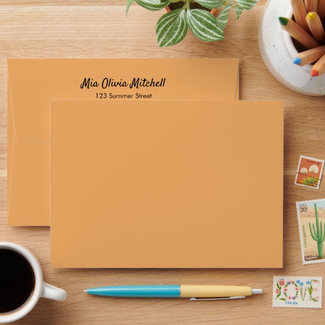 Trend Colour - Soft Orange Envelope (Desk)
