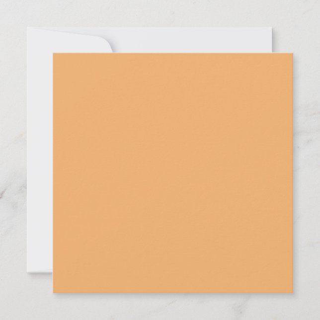 Trend Colour - Soft Orange Flat Holiday Card (Front)