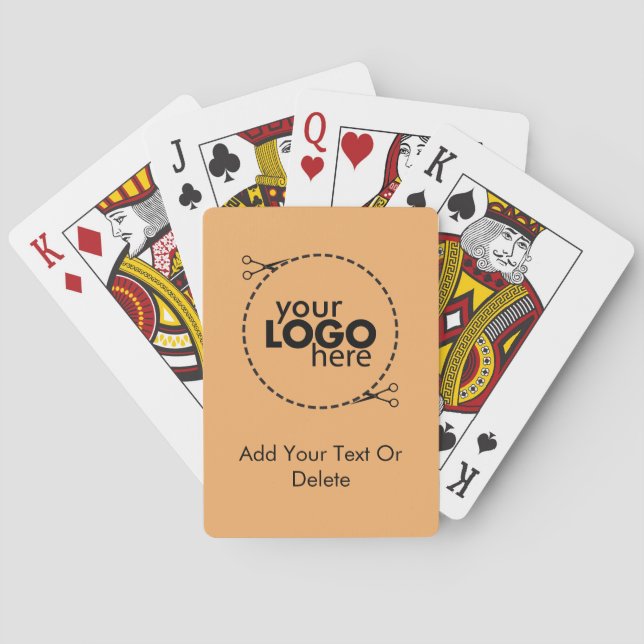 Trend Colour Soft Orange Logo Playing Cards (Back)