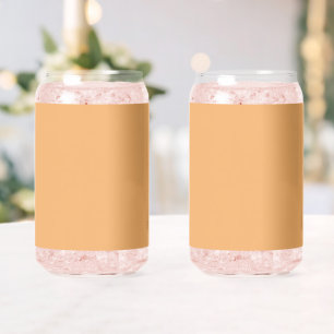 Trend Colour Soft Orange Minimalist Can Glass 