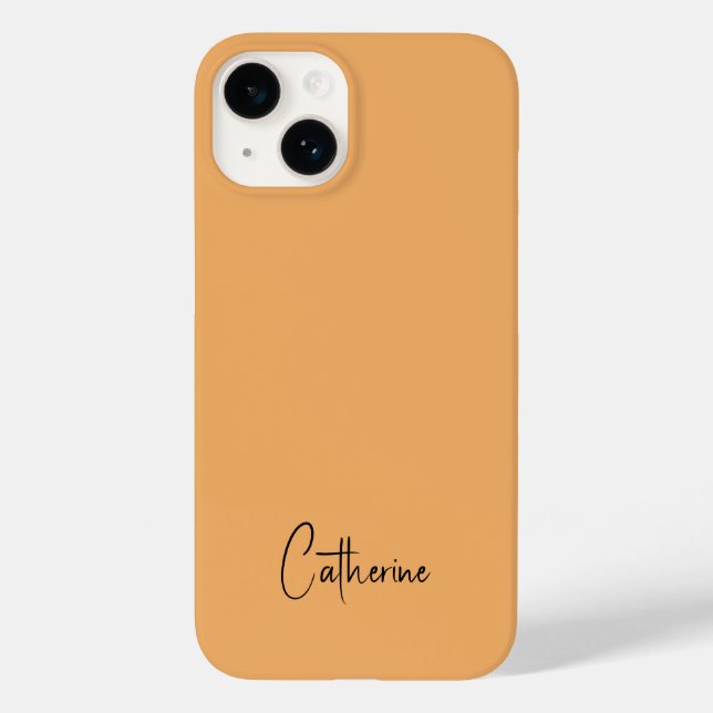 Trend Colour Soft Orange Minimalist Case-Mate iPhone Case (Back)