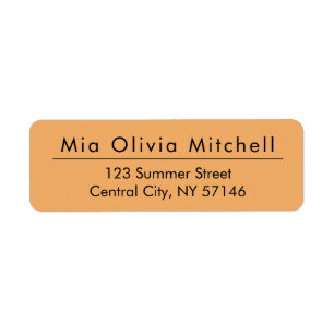 Trend Colour Soft Orange - Modern Address Labels