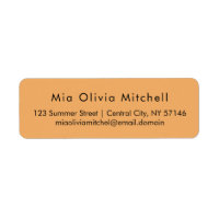 Trend Colour Soft Orange Modern Address Labels