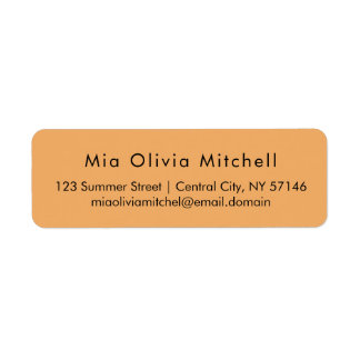 Trend Colour Soft Orange Modern Address Labels