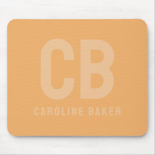 Trend Colour Soft Orange Name Mousepad