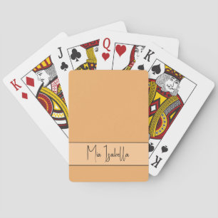 Trend Colour Soft Orange Name Playing Cards