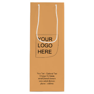 Trend Colour - Soft Orange Wine Logo Gift Bag