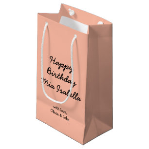 Trend Colour Soft Peach Custom Small Gift Bag