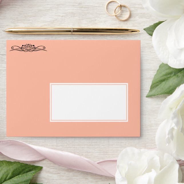 Trend Colour - Soft Peach Customisable Envelope (Wedding)