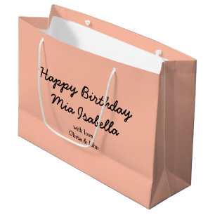 Trend Colour - Soft Peach Customisable Gift Bag