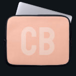 Trend Colour Soft Peach Laptop Sleeve<br><div class="desc">Introducing the trendy spring colour: Soft Peach. Modern and stylish Laptop Sleeve with customisable monogram in a minimalist font. Its simple and clean design in a solid colour offers a timeless and classic appeal. Explore our spring trend colours for more products in the same colour or discover other stylish hues...</div>