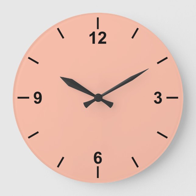 Trend Colour Soft Peach Large Wall Clock (Front)