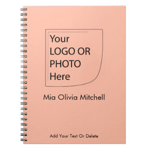Trend Colour Soft Peach - Logo/Photo Notebook