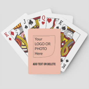 Trend Colour Soft Peach Logo Playing Cards