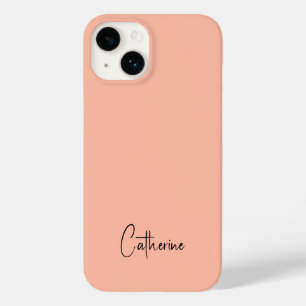 Trend Colour Soft Peach Minimalist Case-Mate iPhone 14 Case
