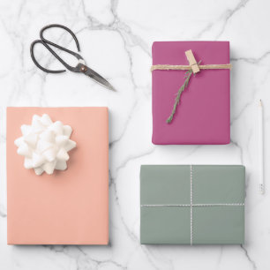 Trend Colour - Soft Peach Mix Wrapping Paper Sheet