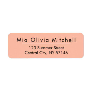 Trend Colour Soft Peach - Modern Address Labels