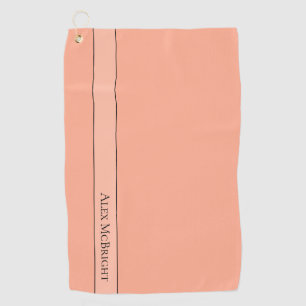 Trend Colour Soft Peach Modern Name Golf Towel