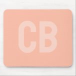 Trend Colour Soft Peach Monogram Mousepad<br><div class="desc">Introducing the trendy spring colour: Soft Peach. Modern and stylish Mousepad with customisable two-letter monogram in a minimalist font. Its simple and clean design in a solid colour offers a timeless and classic appeal. Explore our spring trend colours for more products in the same colour or discover other stylish hues...</div>