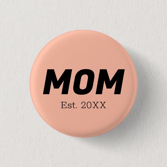 Trend Colour - Soft Peach Mum Button (Front)