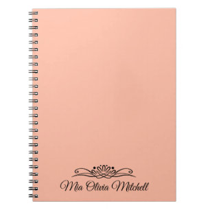 Trend Colour - Soft Peach Name Notebook