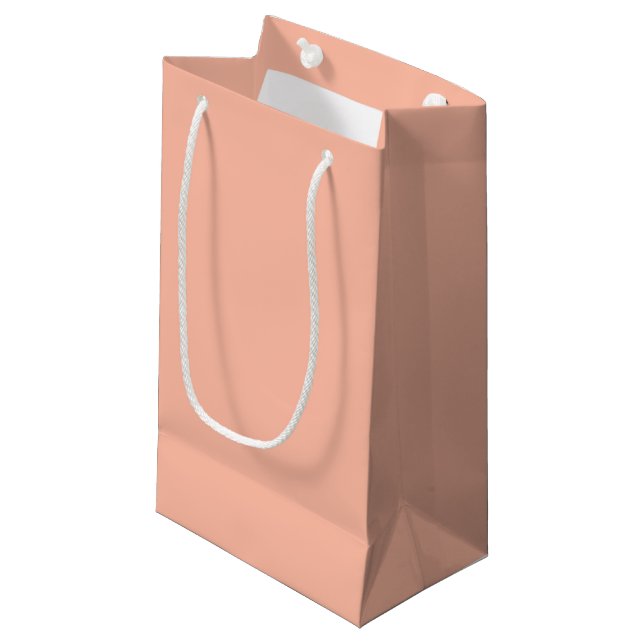 Trend Colour - Soft Peach Small Gift Bag (Front Angled)