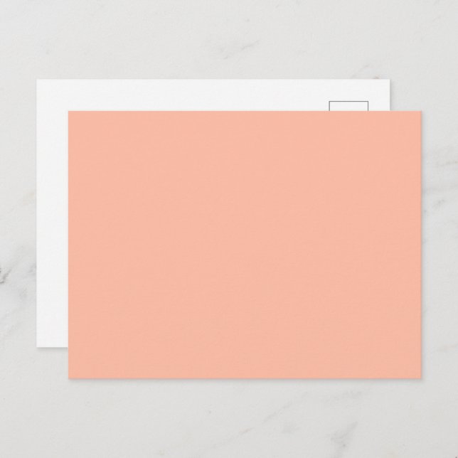 Trend Colour - Soft Peach Solid Postcard (Front/Back)