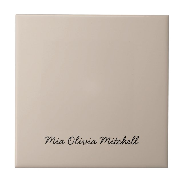 Trend Colour - Soft Taupe Ceramic Tile (Front)
