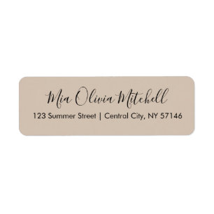 Trend Colour Soft Taupe Elegant Address Labels