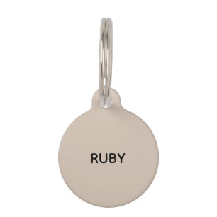 Trend Colour Soft Taupe Help Pet ID Tag